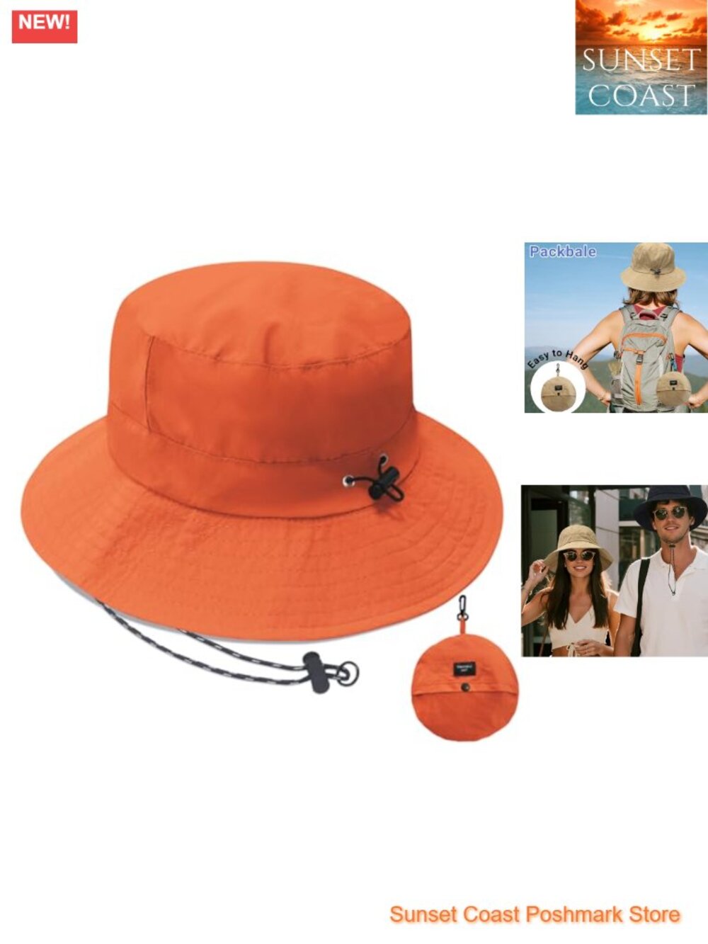 Waterproof Bucket Hat Packable UPF 50+ Sun Hat Outdoor Hiking Fishing